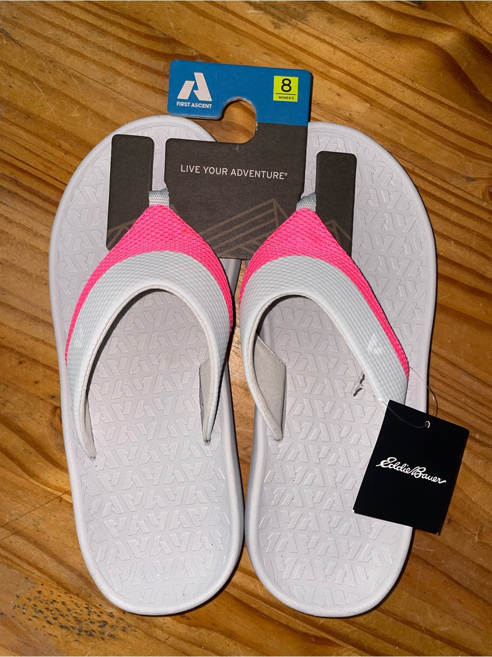 Eddie Bauer First Ascent High Jinx Flip-Flops,Comfort Thong Sandals Sz Woman 8